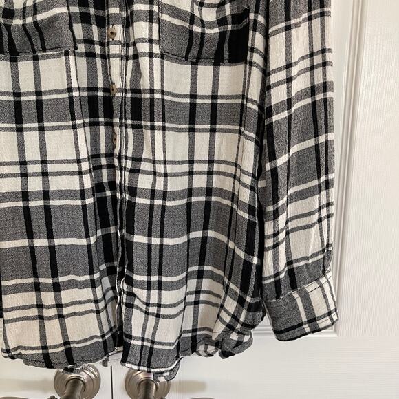 Pilcro Anthropologie Relaxed Buffalo Plaid Button Down Top - Picture 4 of 8